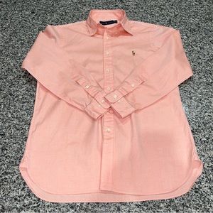 POLO Ralph Lauren men’s long sleeve button down sz M 15 1/2 (32/33). Salmon